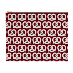 Red Pretzel Illustrations Pattern Cosmetic Bag (xl) by GardenOfOphir