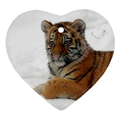 Tiger 2015 0101 Heart Ornament (2 Sides) by JAMFoto