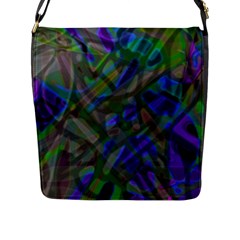 Colorful Abstract Stained Glass G301 Flap Messenger Bag (l)  by MedusArt