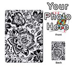 Black Floral Damasks Pattern Baroque Style Playing Cards 54 Designs  Front - SpadeA