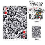 Black Floral Damasks Pattern Baroque Style Playing Cards 54 Designs  Front - Diamond7