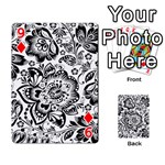 Black Floral Damasks Pattern Baroque Style Playing Cards 54 Designs  Front - Diamond9