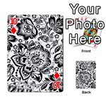 Black Floral Damasks Pattern Baroque Style Playing Cards 54 Designs  Front - Diamond10