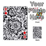 Black Floral Damasks Pattern Baroque Style Playing Cards 54 Designs  Front - DiamondK