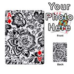 Black Floral Damasks Pattern Baroque Style Playing Cards 54 Designs  Front - DiamondA