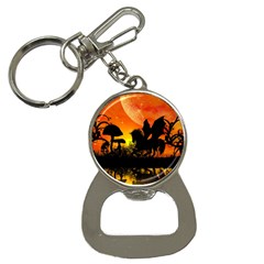 Beautiful Unicorn Silhouette In The Sunset Bottle Opener Key Chains by FantasyWorld7