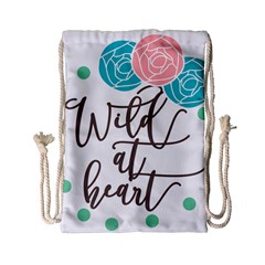 Wild At Heart Flowers Drawstring Bag (small) by CraftyLittleNodes