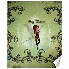 Cute Elf Playing For Christmas Canvas 11  X 14   by FantasyWorld7