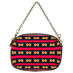 Rhombus And Stripes Pattern Chain Purse (two Sides) by LalyLauraFLM
