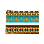 Tribal design in retro colors Cosmetic Bag (Large)
