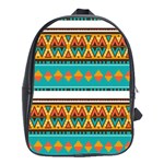 Tribal design in retro colors School Bag (Large)