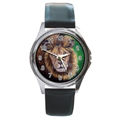 Lion Round Metal Watches by ArtByThree