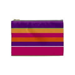 Jagged Stripes Cosmetic Bag (medium) by LalyLauraFLM