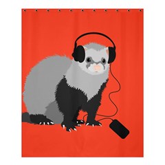 Funny Music Lover Ferret Shower Curtain 60  X 72  (medium)  by CreaturesStore