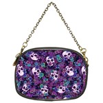 Flowers and Skulls Chain Purse (Two Sided) 