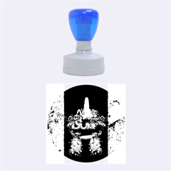Surf, Surfboard With Water Drops On Blue Background Rubber Round Stamps (medium) by FantasyWorld7