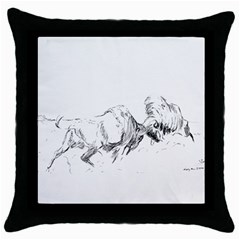 Buffalo / Bison Gift Throw Pillow Case (black) by TwoFriendsGallery