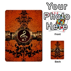 Wonderful Golden Clef On A Button With Floral Elements Multi-purpose Cards (rectangle) 