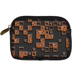 Brown Pieces Digital Camera Leather Case by LalyLauraFLM