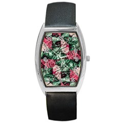 Luxury Grunge Digital Pattern Barrel Metal Watches by dflcprints