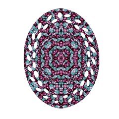 Luxury Grunge Digital Pattern Ornament (oval Filigree)  by dflcprints