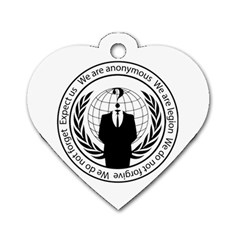 Anonymous Seal  Dog Tag Heart (two Sides) by igorsin