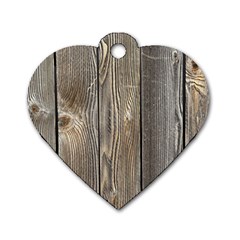 Wood Fence Dog Tag Heart (two Sides) by trendistuff