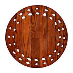 Oak Planks Round Filigree Ornament (2side) by trendistuff