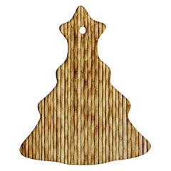 Light Beige Bamboo Christmas Tree Ornament (2 Sides) by trendistuff
