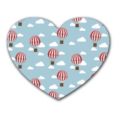 Hot Air Balloon Heart Mousepads by Kathrinlegg