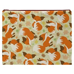 Curious Maple Fox Cosmetic Bag (xxxl)