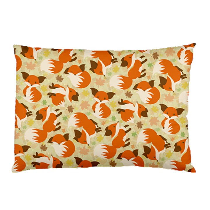 Curious Maple Fox Pillow Case (Two Sides)