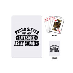 Proud Army Soldier Sister Playing Cards (mini) by Bigfootshirtshop
