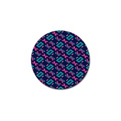 Pink And Blue Shapes Pattern Golf Ball Marker (4 Pack) by LalyLauraFLM