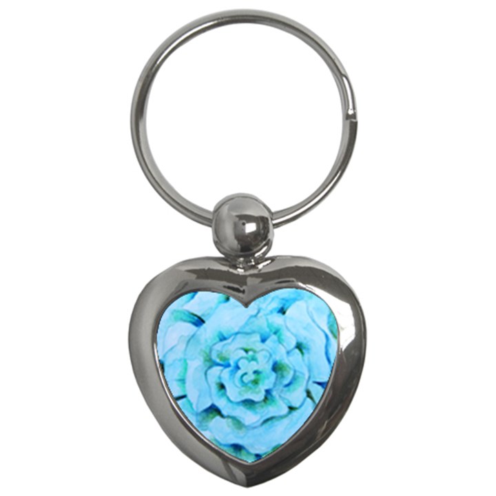 Blue Flower Key Chains (Heart) 