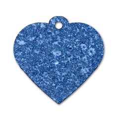 Marble Blue Dog Tag Heart (two Sides) by trendistuff