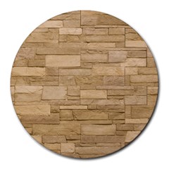 Block Wall 2 Round Mousepads by trendistuff