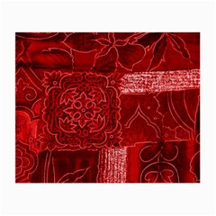 Red Patchwork Small Glasses Cloth (2-side) by trendistuff