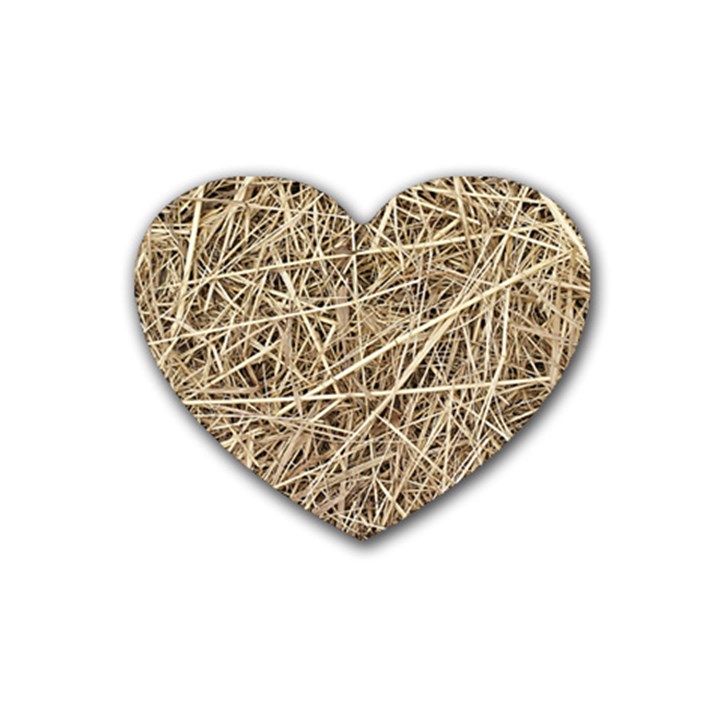 LIGHT COLORED STRAW Heart Coaster (4 pack) 