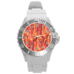 Bacon Round Plastic Sport Watch (l) by trendistuff