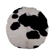 Spotted Cow Hide Standard 15  Premium Flano Round Cushions by trendistuff