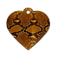 Snake Skin Dog Tag Heart (two Sides) by trendistuff