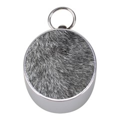 Grey Wolf Fur Mini Silver Compasses by trendistuff