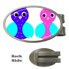 Owl Couple  Money Clips (oval)  by JDDesigns