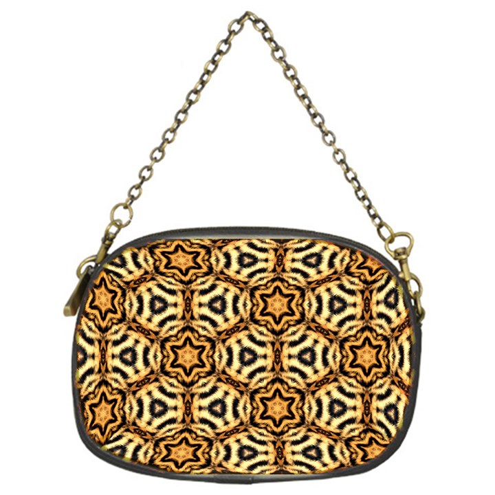 Faux Animal Print Pattern Chain Purses (One Side) 