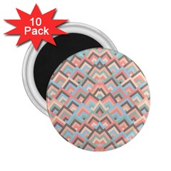 Trendy Chic Modern Chevron Pattern 2 25  Magnets (10 Pack)  by GardenOfOphir