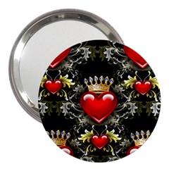 King Of Hearts 3  Handbag Mirrors by LovelyDesigns4U
