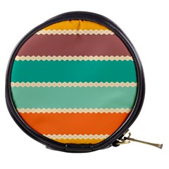 Rhombus And Retro Colors Stripes Pattern Mini Makeup Bag