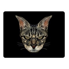 Angry Cyborg Cat Double Sided Fleece Blanket (small)  by dflcprints