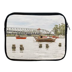 Boats At Santa Lucia River In Montevideo Uruguay Apple Ipad 2/3/4 Zipper Cases by dflcprints